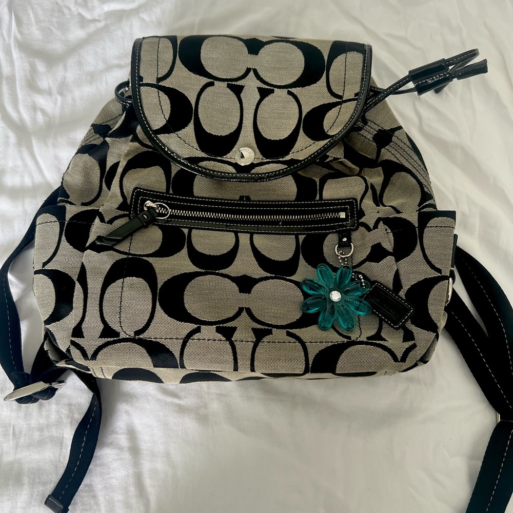 Coach Canvas Backpack - Black